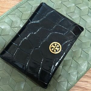 Tory Burch croc card holder